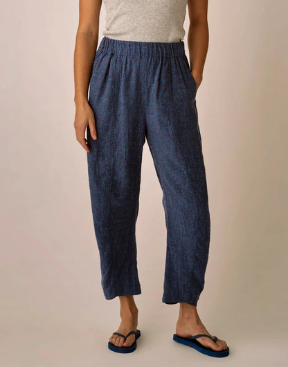 Freya Linen Pant: Tossed Batik