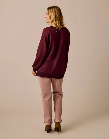 Alena Supersoft Top: Sangria Heather