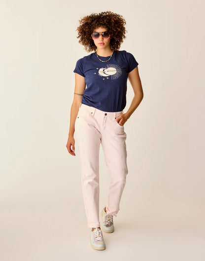 Cassidy Graphic Tee: Navy Celestial - FINAL SALE
