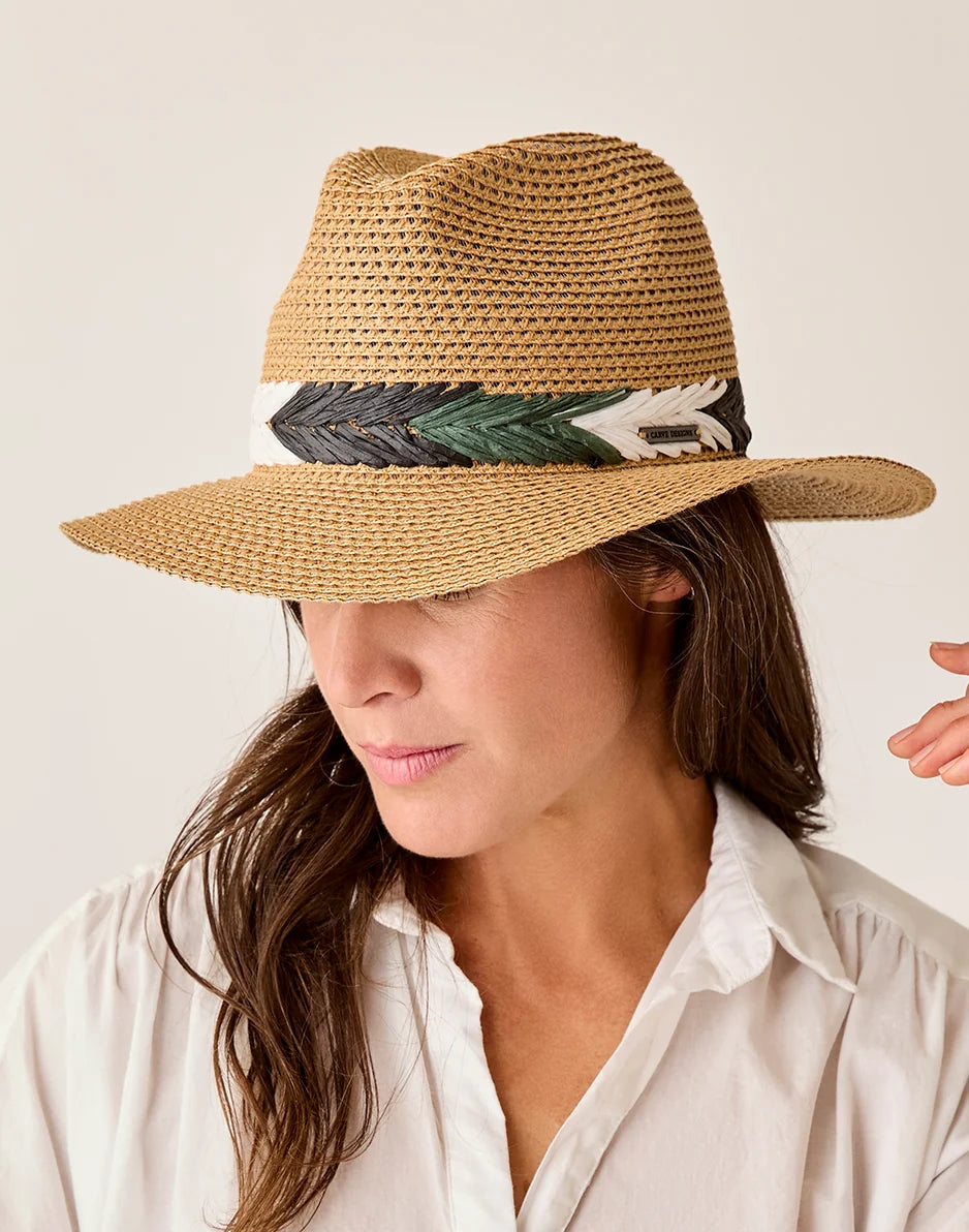 Farrah Packable Hat: Dark Honey