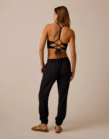 Avery Beach Pant: Black