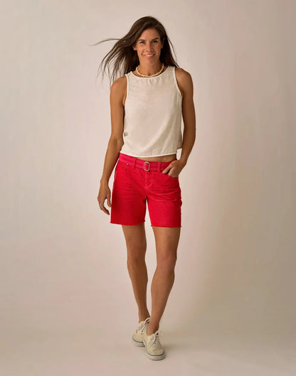 Lou Linen Tank: Cloud Chambray