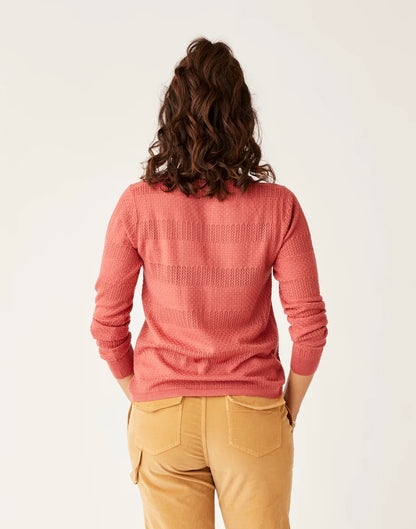 Amara Pointelle Sweater: Henna - FINAL SALE