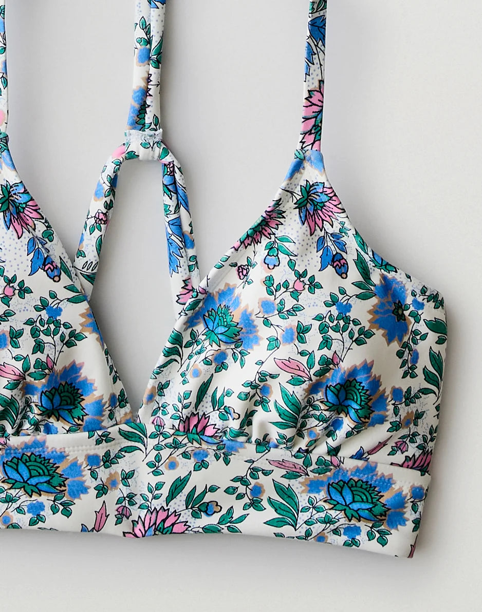 Dahlia Compression Top: Cloud Multifloral