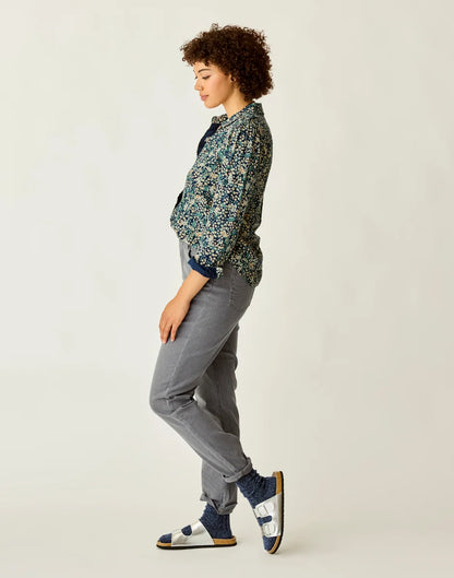Carson Hi Rise RR Stripe: Pewter Overdye - FINAL SALE