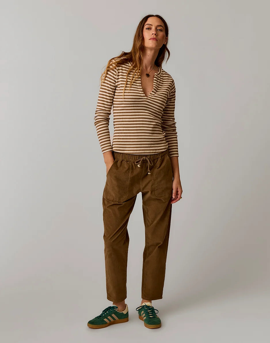 Ever Henley: Walnut Stripe