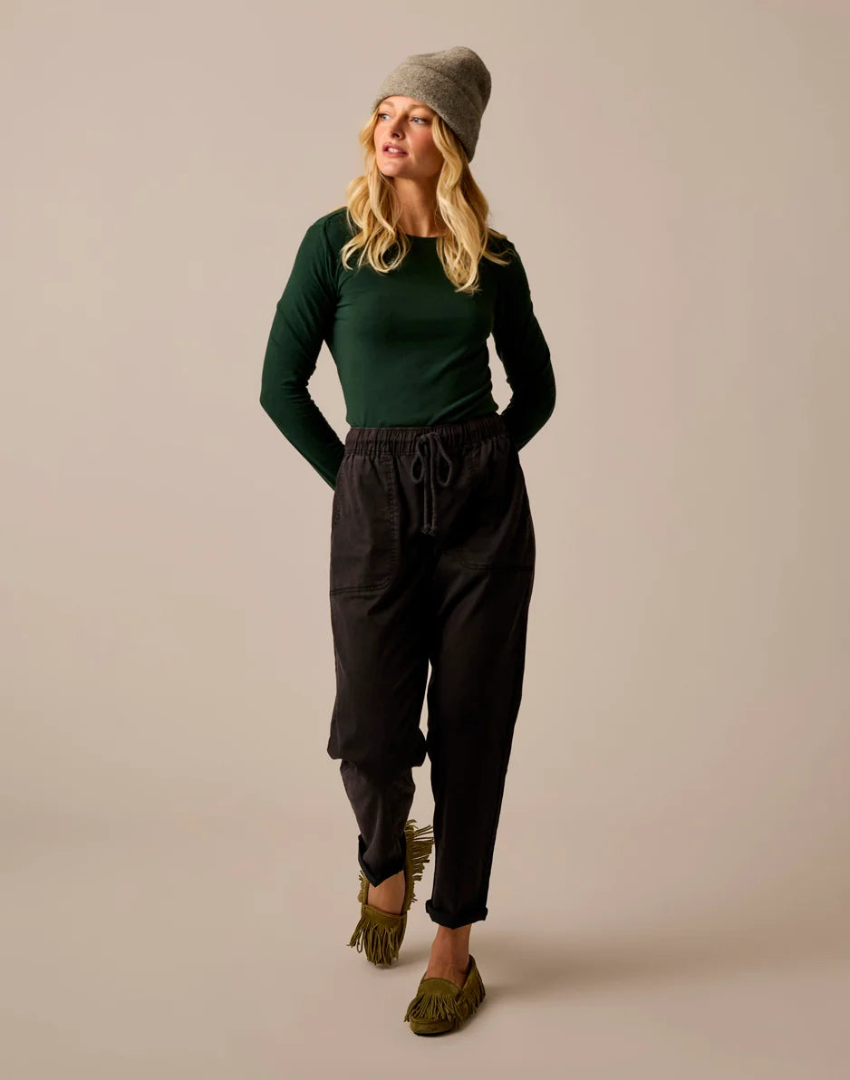 Lea Tissue Crewneck: Dark Pine