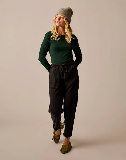 Lea Tissue Crewneck: Dark Pine