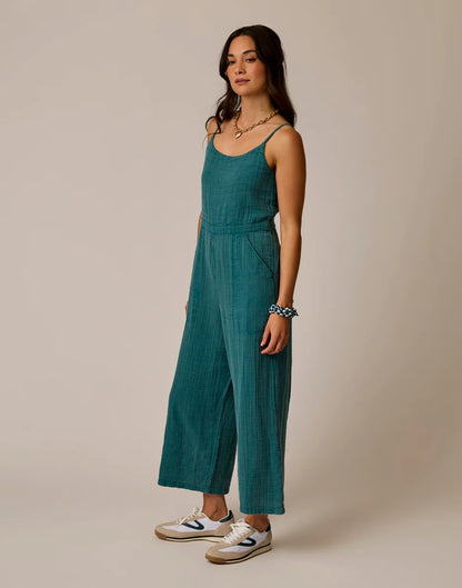 Knox Gauze Jumpsuit: Nightdive Acid Wash