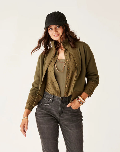 Briar Fleece Jacket: Fir - FINAL SALE