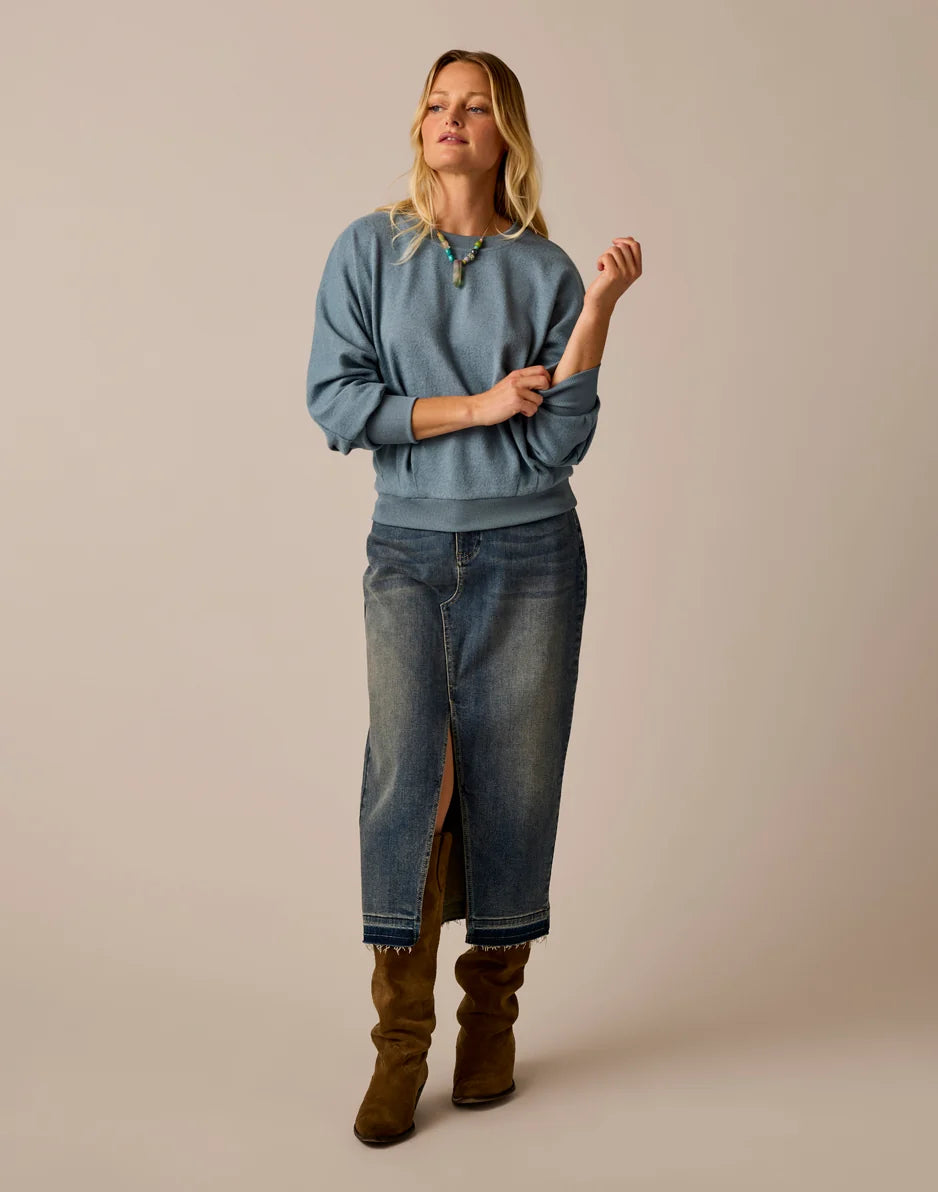 Anneke Supersoft Dolman: Blue Mirage Heather