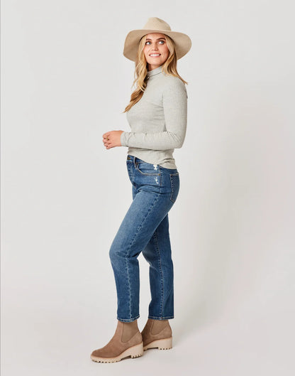 Denise Turtleneck: Grey Heather - FINAL SALE