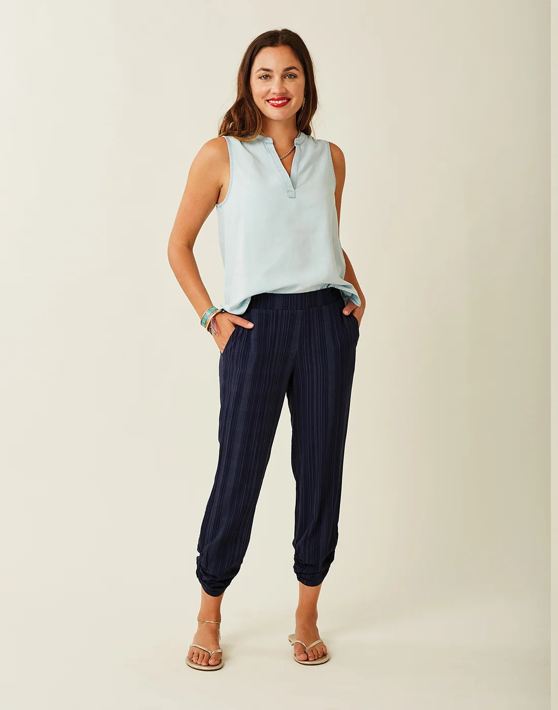 Dylan Tencel Tank: Light Chambray