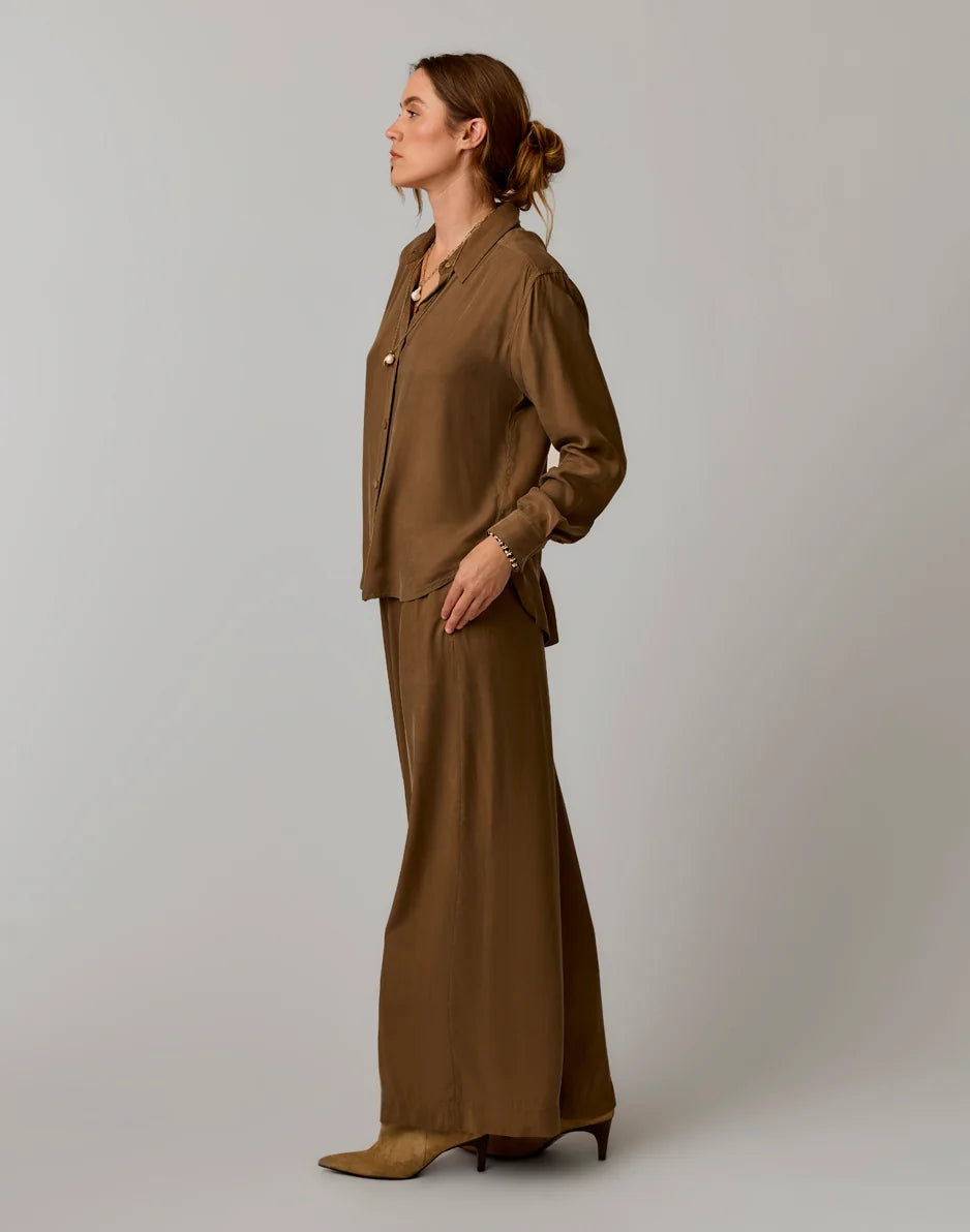 Angela Kindsilk Top: Teak