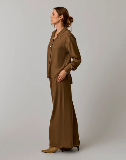 Angela Kindsilk Top: Teak