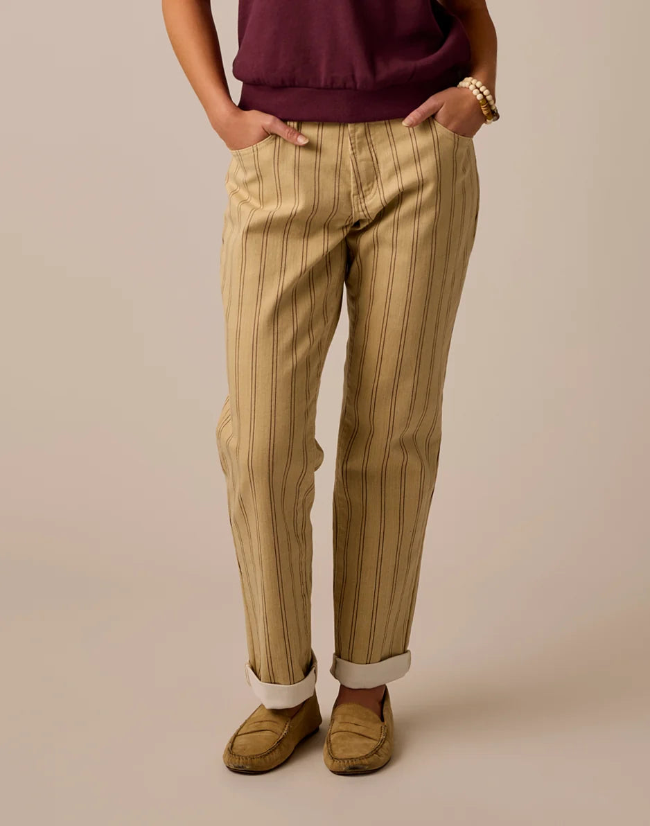 Carson Jean: Rose Taupe Stripe