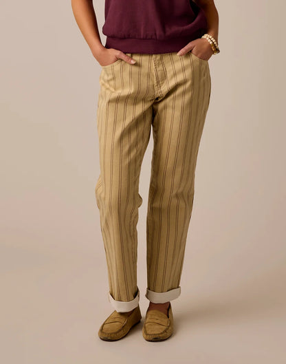 Carson Jean: Rose Taupe Stripe