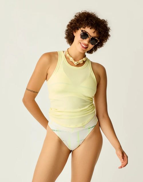 Lyra Rib Tank: Light Limeade - FINAL SALE