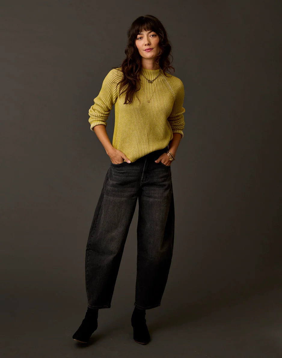 Dana Barrel Pant: Washed Black
