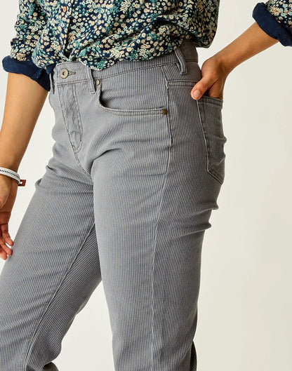 Carson Hi Rise RR Stripe: Pewter Overdye - FINAL SALE