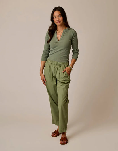 Ada Poplin Pant: Fatigue