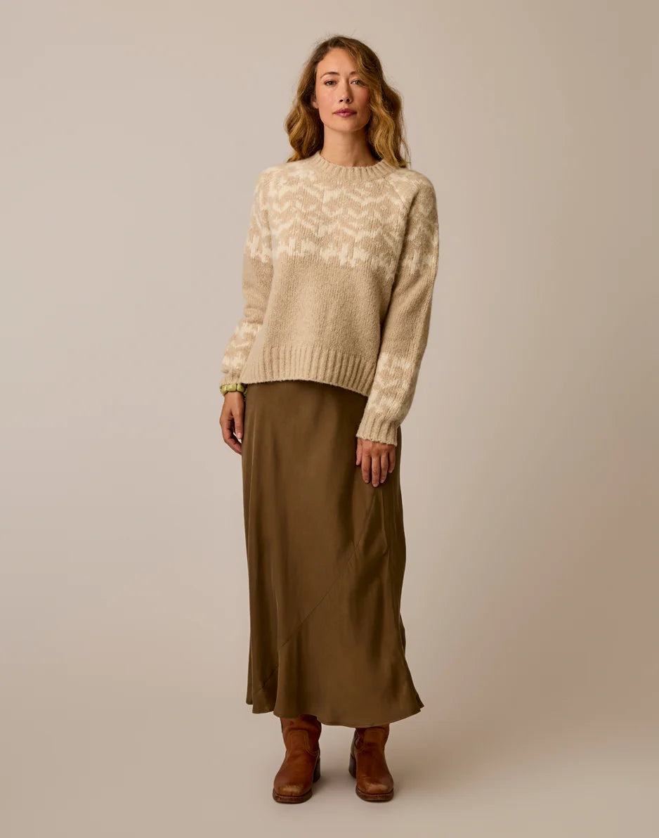 Aria Fairisle Sweater: Linen Fairisle