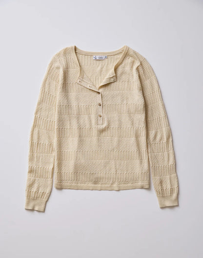 Amara Pointelle Sweater: Birch