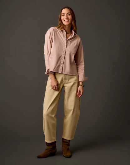 Claire Twill Shirt: Washed Adobe