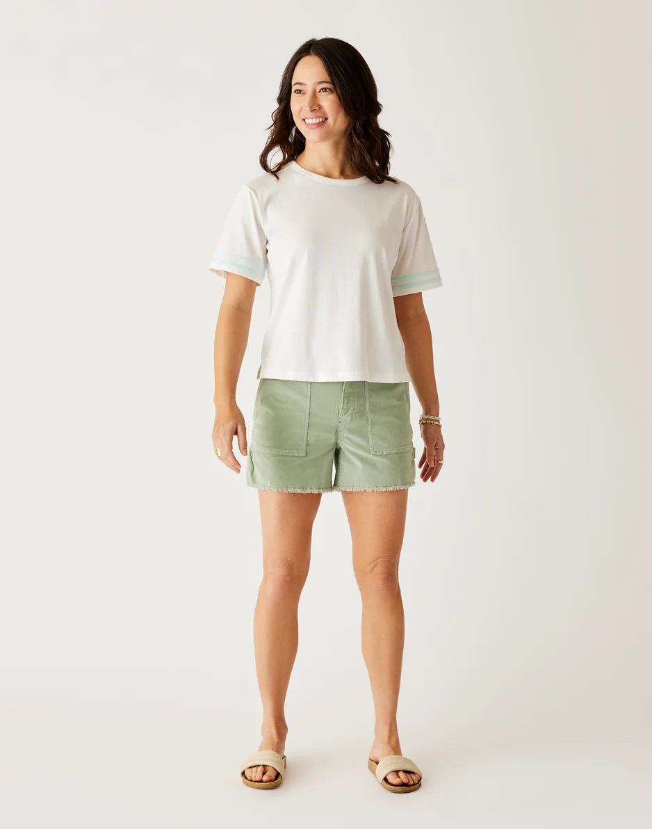 Ainslee Boxy Tee: Cloud - FINAL SALE
