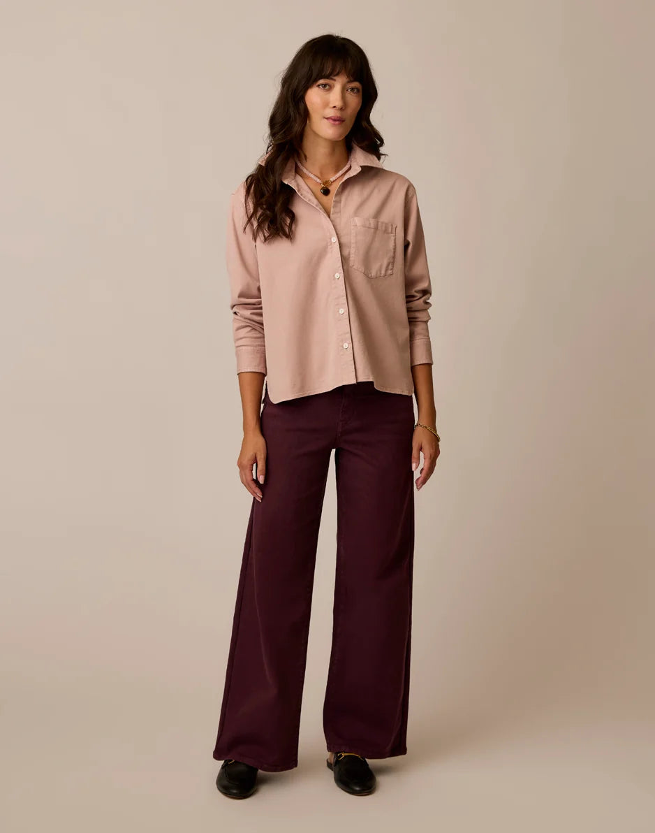 Audrey Wide Leg: Dark Plum