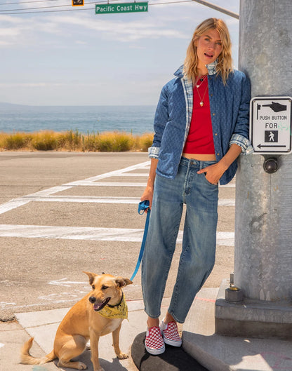 Dana Barrel Pant: Blue Ridge