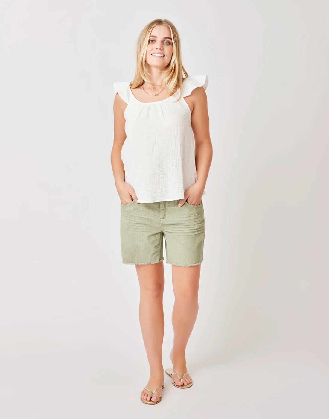 Corrine Top: Cloud - FINAL SALE