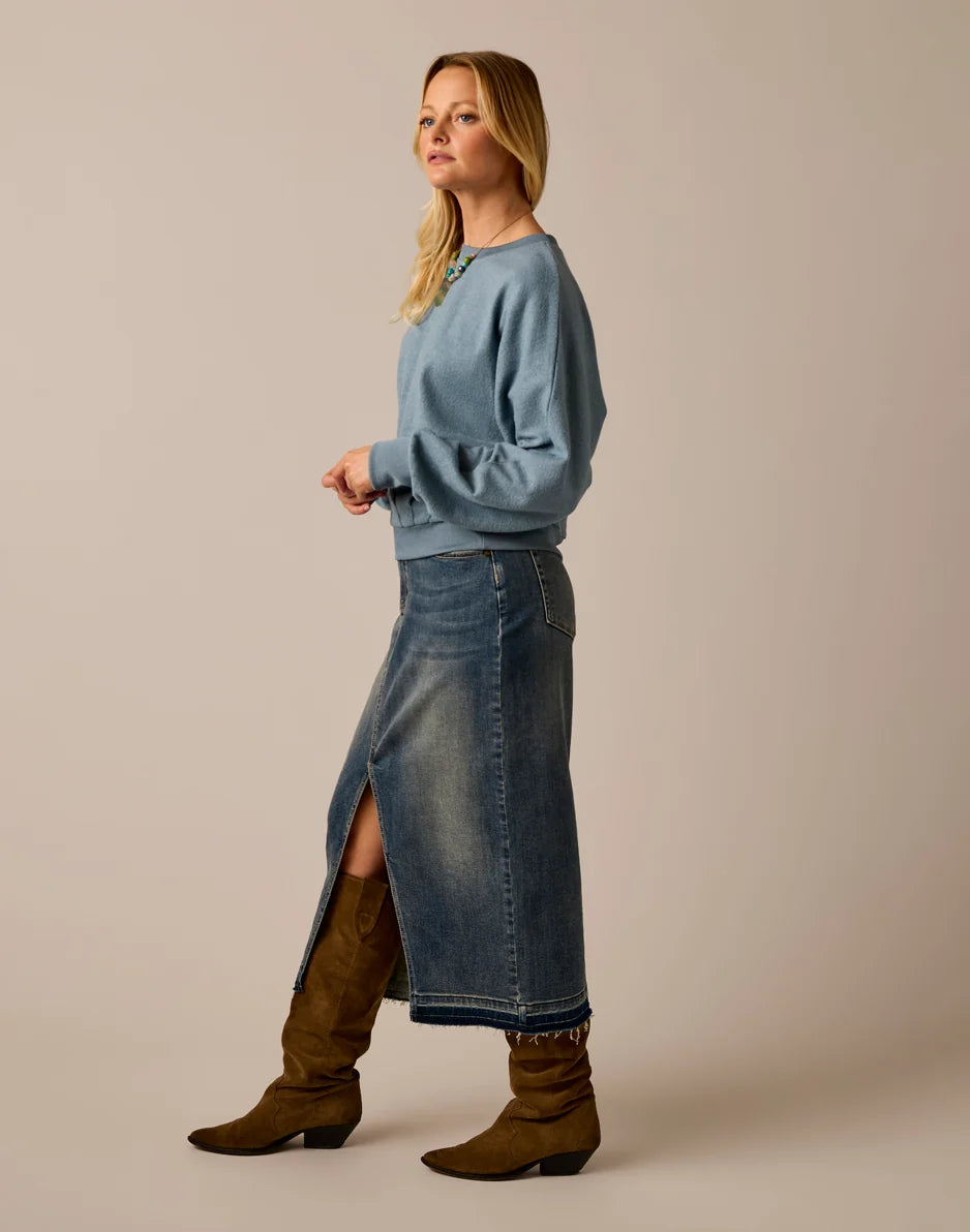 Anneke Supersoft Dolman: Blue Mirage Heather