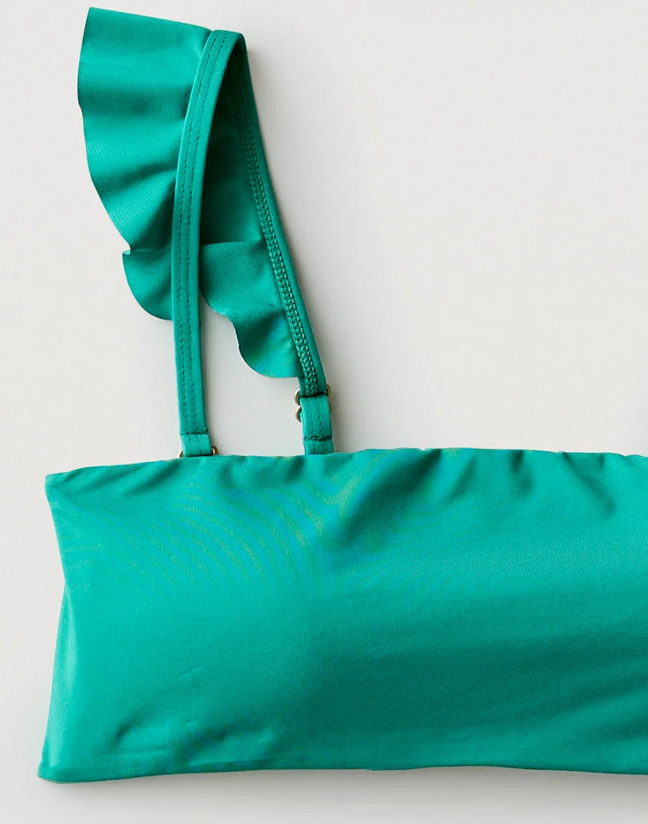 Bev Ruffle Top: Jade - FINAL SALE