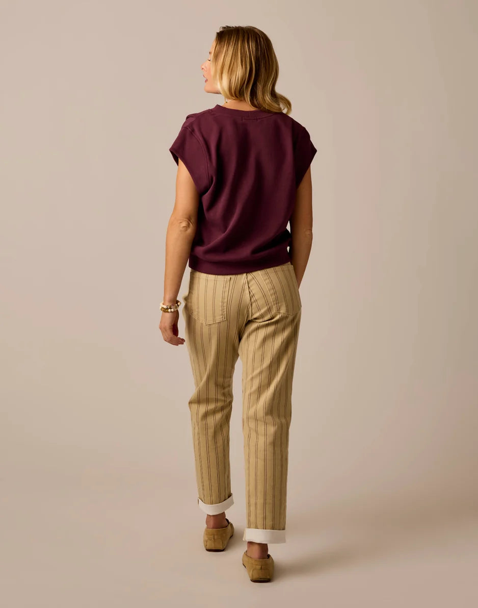 Carson Jean: Rose Taupe Stripe