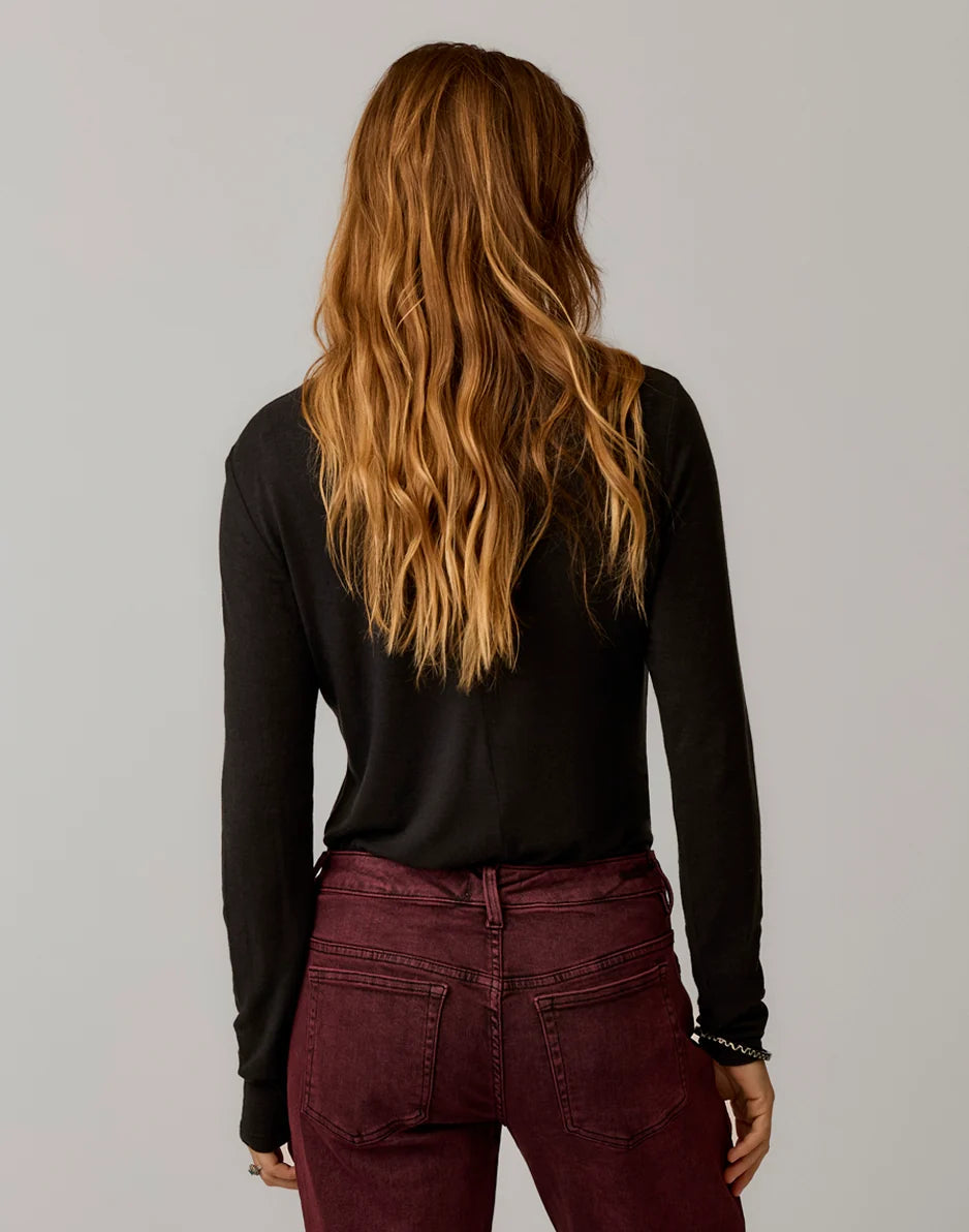 Lea Tissue Crewneck: Black