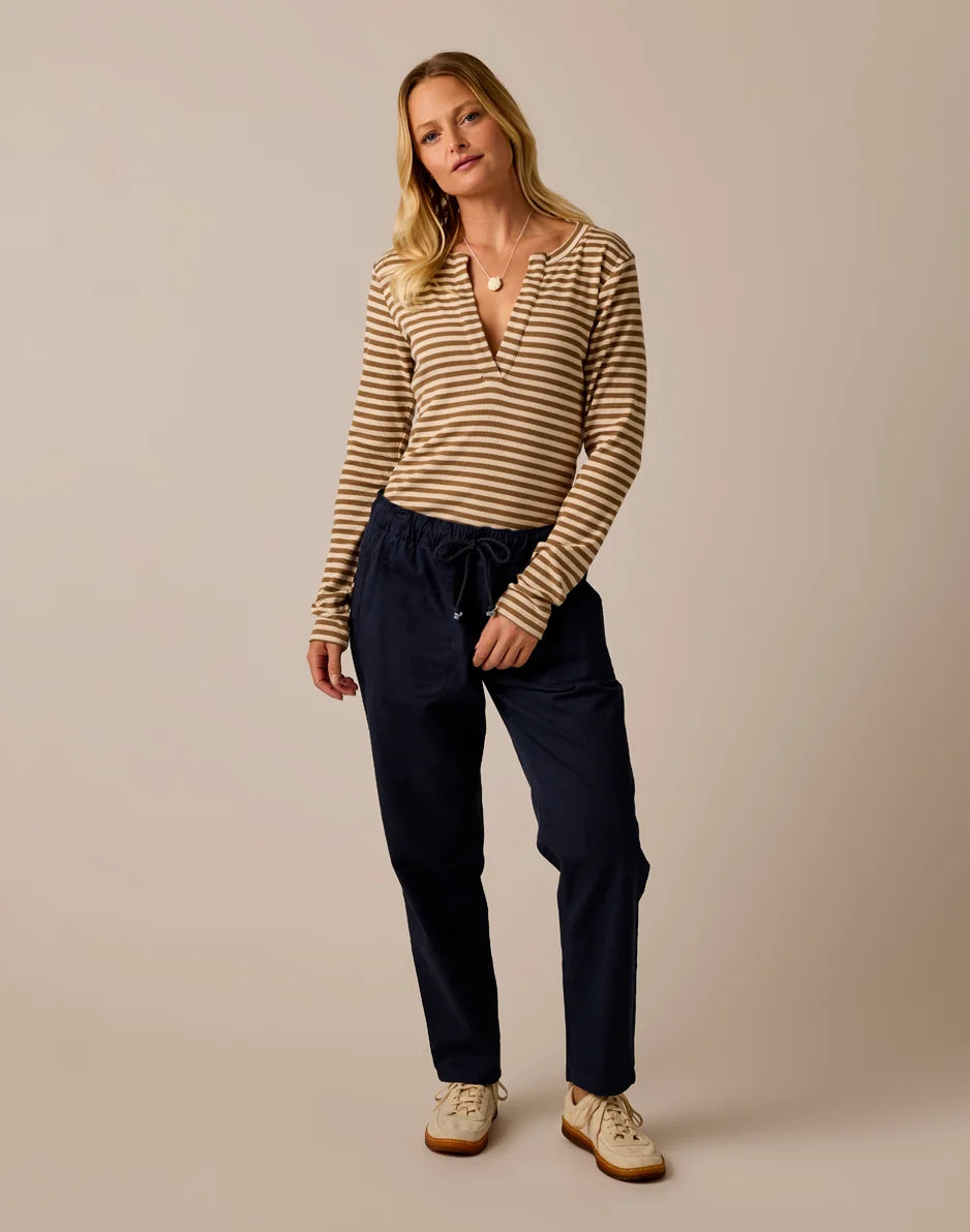 Ever Henley: Walnut Stripe