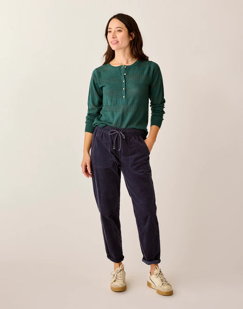 Amara Pointelle Sweater: Bistro