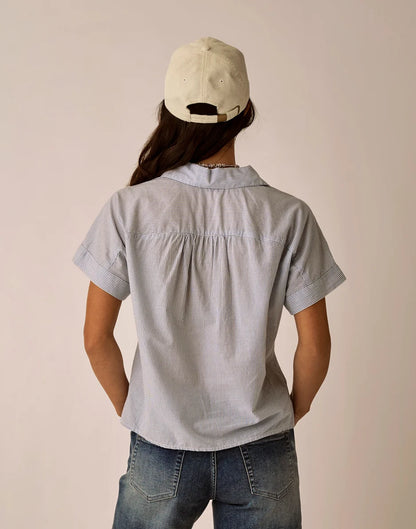 Elliott Voile Top: Captain Pinstripe