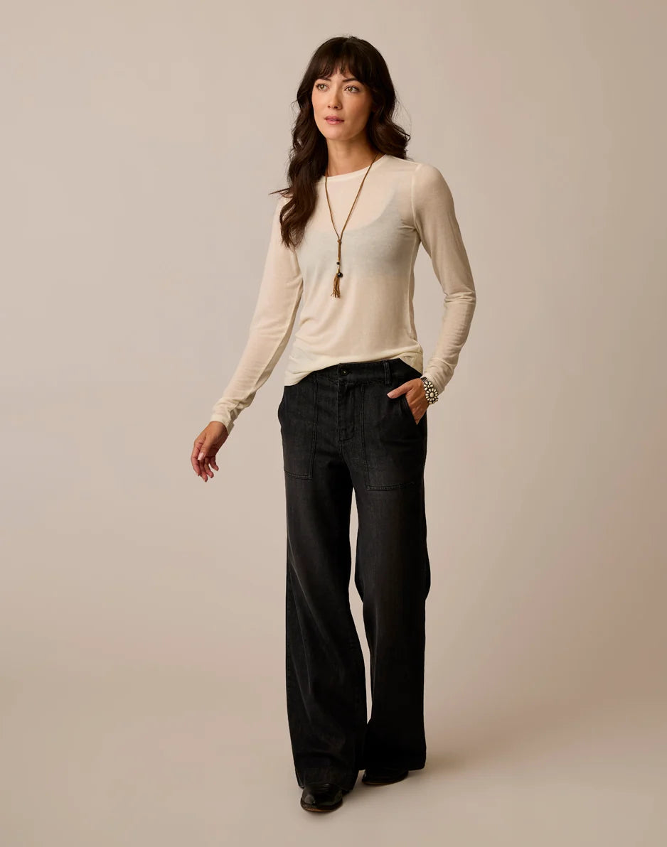 Lea Tissue Crewneck: Birch