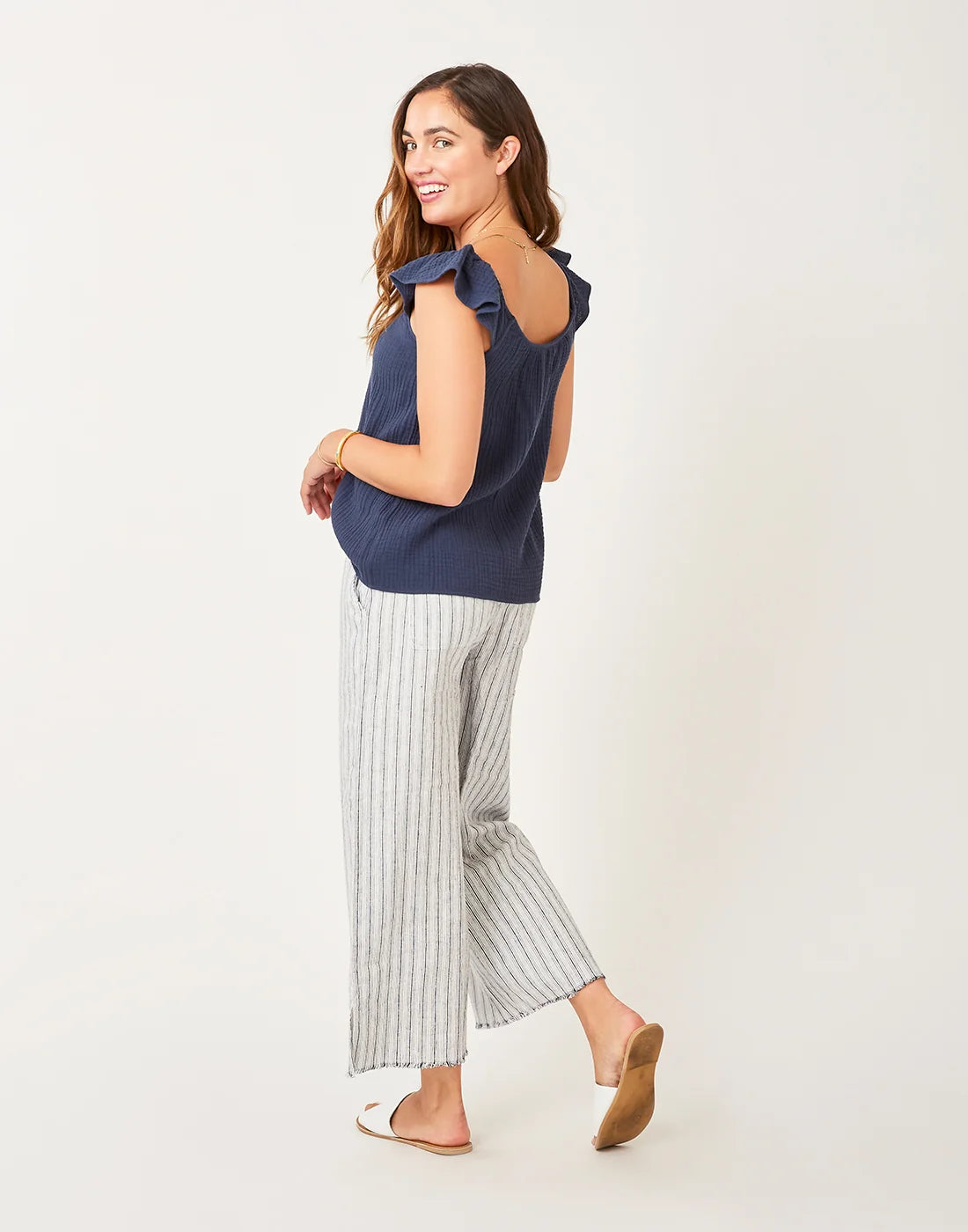 Corrine Top: Navy - FINAL SALE