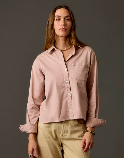 Claire Twill Shirt: Washed Adobe