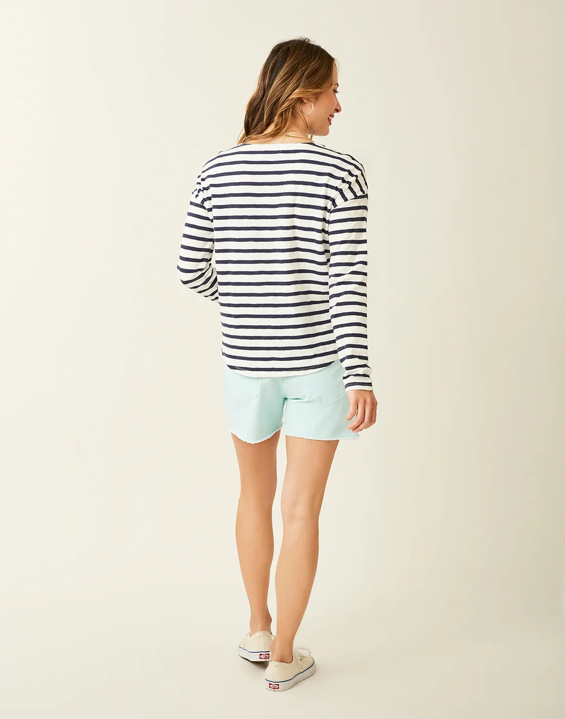 Alexis Top: Cloud Navy Mali Stripe - FINAL SALE