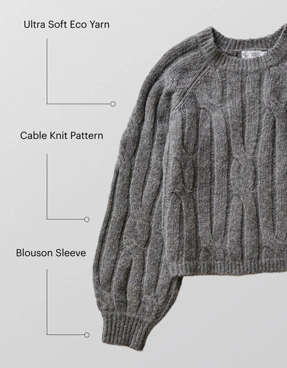Eloise Wool Sweater: Mid Grey