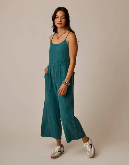 Knox Gauze Jumpsuit: Nightdive Acid Wash