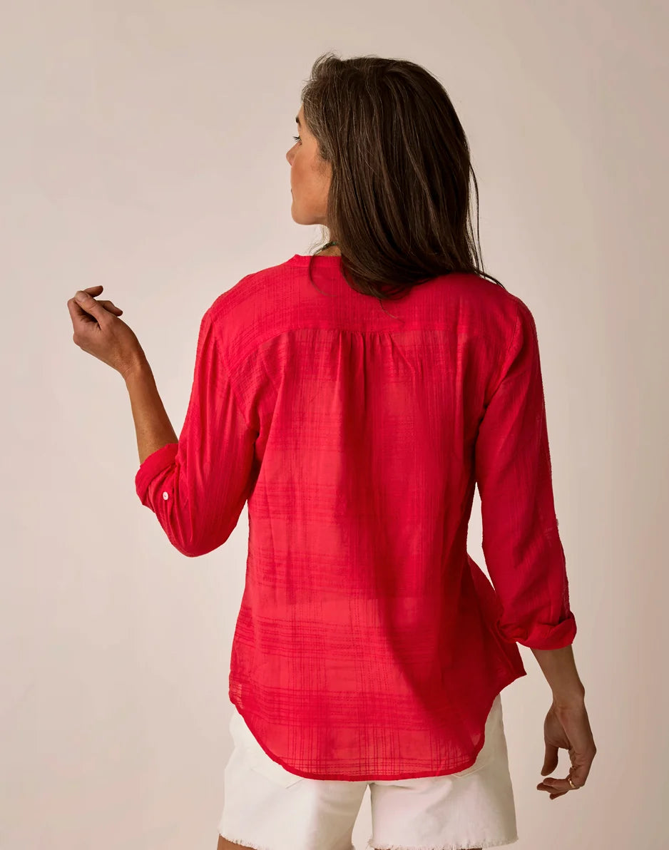 Dylan Textured Tunic: Watermelon