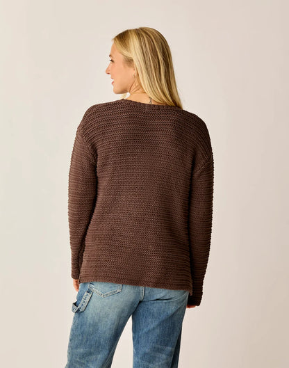 Clarissa Sweater: Espresso - FINAL SALE