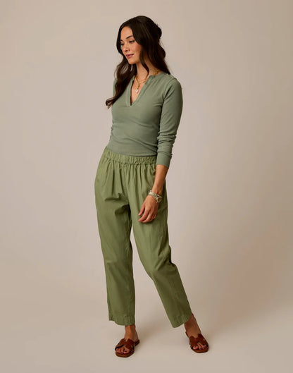 Ada Poplin Pant: Fatigue