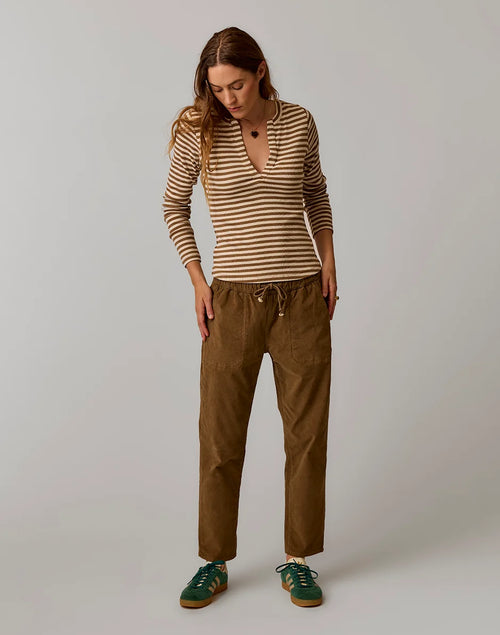 Ever Henley: Walnut Stripe