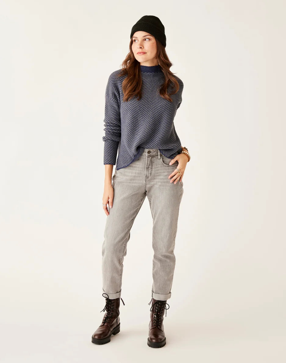 Carson Hi Rise Jean: Washed Grey